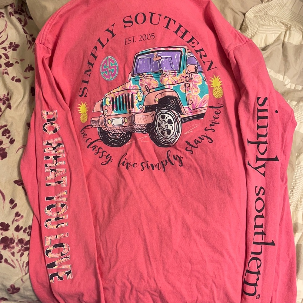 Pink Simply Southern Jeep Long Sleeve